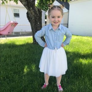 Nordstrom Toddler Jean/tulle dress